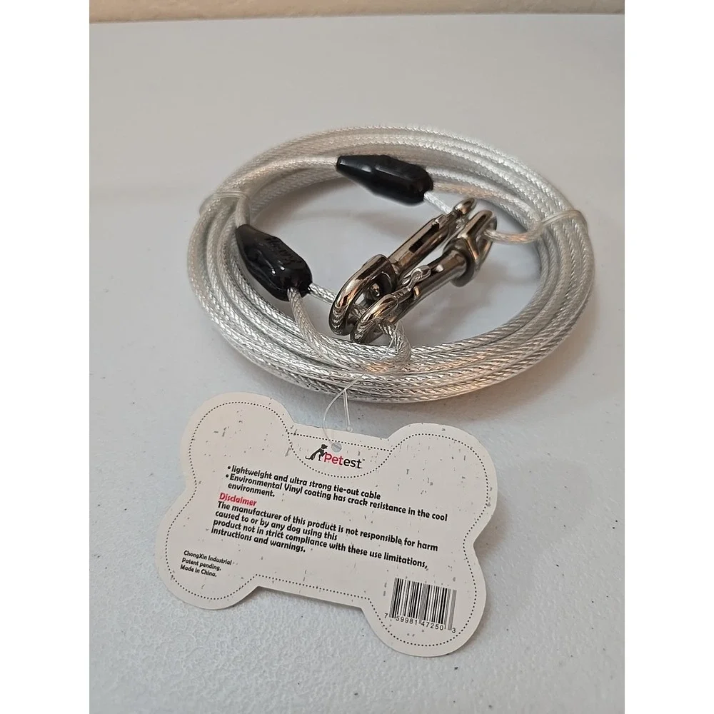 Petest Dog Tie-Out Cable 125 Lbs. 30 Ft.